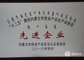 十二五期間內(nèi)蒙古農(nóng)牧業(yè)產(chǎn)業(yè)化產(chǎn)業(yè)扶貧先進(jìn)企業(yè)和優(yōu)秀會員單位
